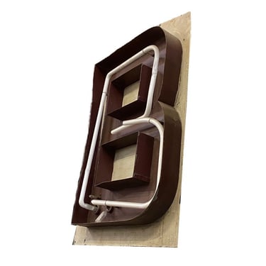 Large Vintage Neon Marquee Letter "B" From Pan American Auditorium 