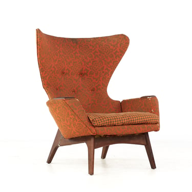 Adrian Pearsall for Craft Associates Mid Century Walnut Wingback Lounge Chair - mcm 