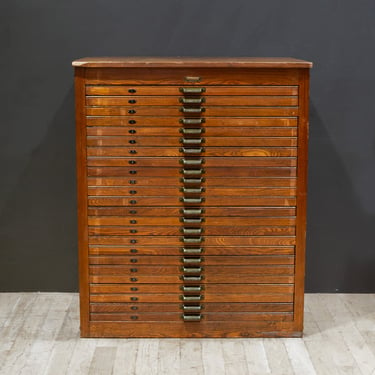 Antique Hamilton Printer's 24 Drawer Industrial Cabinet c.1920-1930