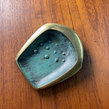 Dayagi Israel Brass and Verdigris Small Catch All Dish