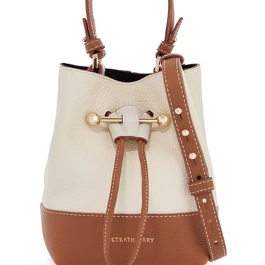 Strathberry Beige Calfskin Bag With Short Handle And Shoulder Strap Women