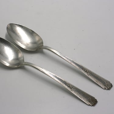 vintage Wm Rogers Friendship Medality serving spoons set of two 