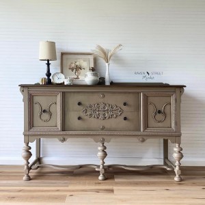 Gray Taupe Vintage Buffet