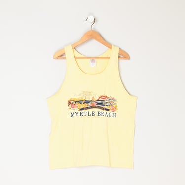 Vintage 90s Myrtle Beach Tank - summer, surfer, south carolina - Men's L 