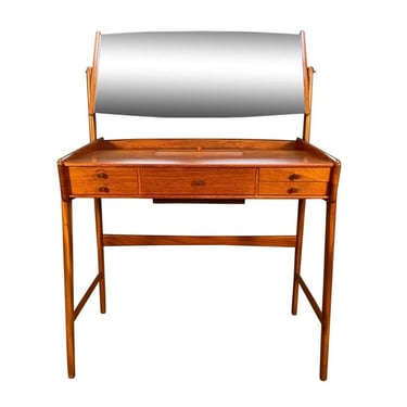 Vintage Danish Mid Century Modern Teak Vanity - Make Up Table 
