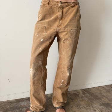 Dark Tan Carhartt Work Pants 33w