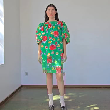 Yves Saint Laurent Green Flower Dress