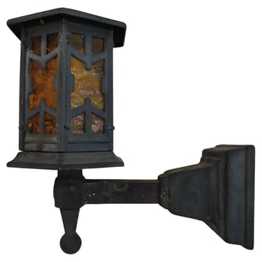1920's cast iron outdoor sconce