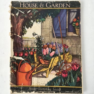 20's Vintage House & Garden Magazine, Shabby, Garden Artwork, March 1925, Home Ideas, Interiors, Garden Home Advertising, Joseph B Platt Art 