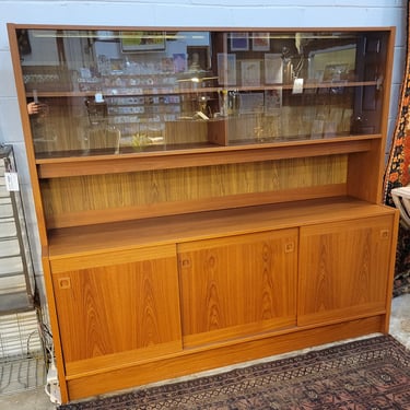 Mid Century Danish Teak China Hutch Cabinet