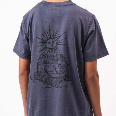 Bhode Men-an-Tol Pigment Washed Tee - Crown Blue