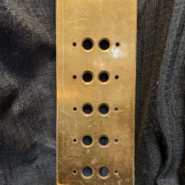 5 Bank Brass Electrical Face Plate