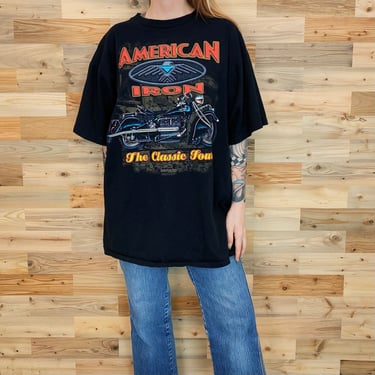 American Iron Motorcycle Magazine Vintage Shirt 
