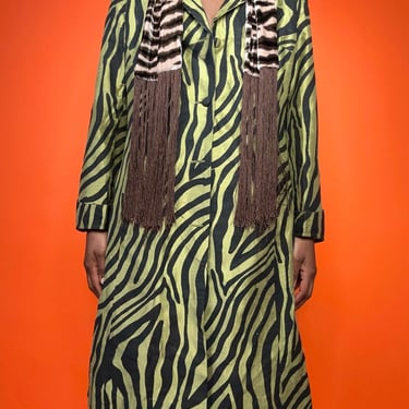 Green Zebra Print Jacket 