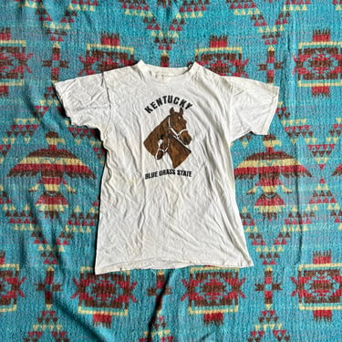 Vintage 1960s Kentucky Blue Grass State Souvenir Shirt 