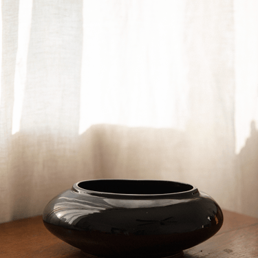 Cura Found - Black 80s Art Deco Vase