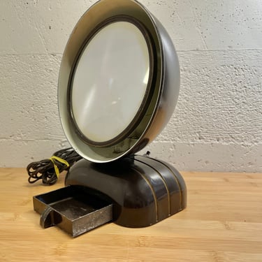 1924 Lighted Makeup Mirror, Art Deco Lamp, National Die Casting Mir-O-Lite 