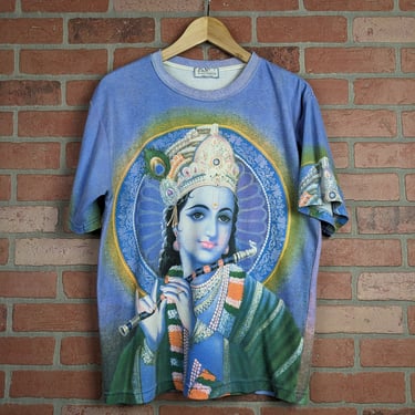 Vintage 90s Goddess ORIGINAL All Over Print Tee - Large 