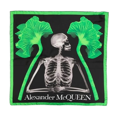 Alexander mcqueen 'mushroom skeleton' headscarf