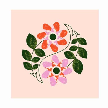 Yin/Yang Flower Print