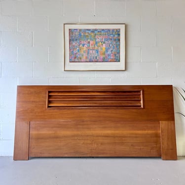 Mid Century Walnut King Size Headboard