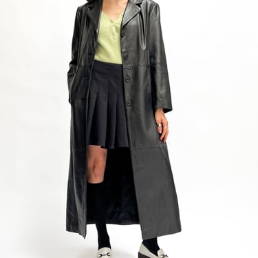 Butter Leather Maxi Leather Coat (M)