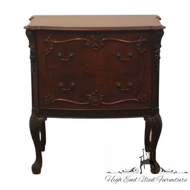 VINTAGE ANTIQUE Flame Mahogany Traditional Victorian Style 30" Lowboy / Nightstand 