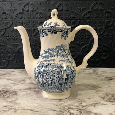 Vintage Myotts Blue and White Pitcher