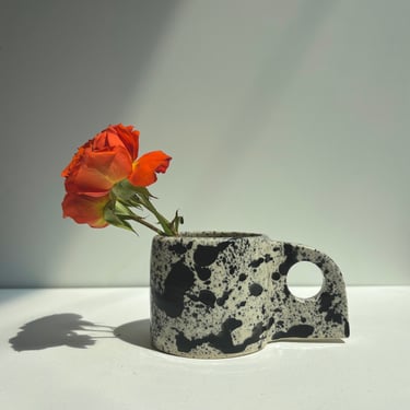 handmade porcelain speckle mug 