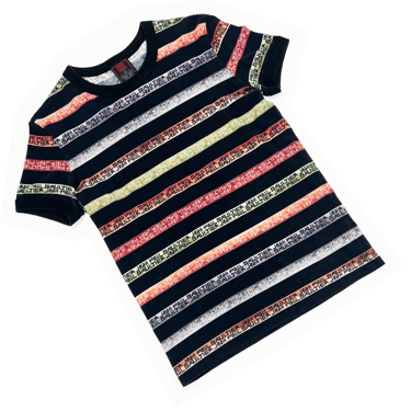 Jean Paul Gaultier 90s logo stripe print t-shirt