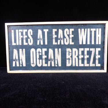 &quot;Ocean Breeze&quot; Sign, With Hanger