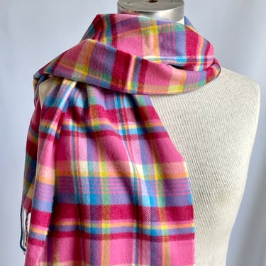 Bright and Cheerful Cashmere Scarf Made in Scotland 