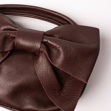 Danielle Bernard - Maroon Bow Dumpling Bag