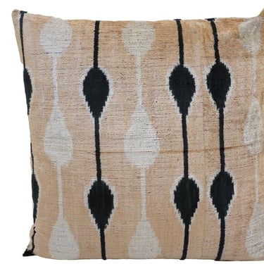 HANDMADE  IKAT SILK/VELVET PILLOWCASE 24"x24"