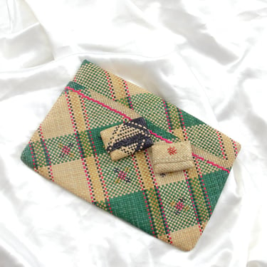 Vintage Straw Clutch