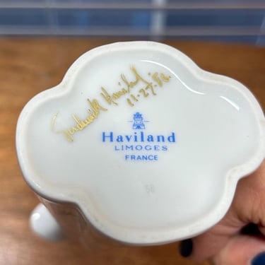 Haviland Limoges Creamer – Signed by Frederick Haviland, 1980s 