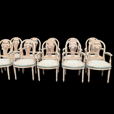 Incredible vintage balloon back chairs - a complete set of ten! 