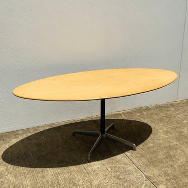 Eames Base Tables with Birch Surfboard Top