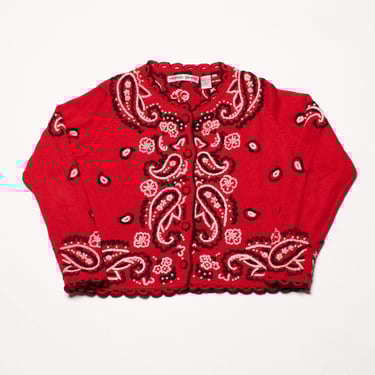 Michael Simon - Red Bandana Sweater (L/XL)