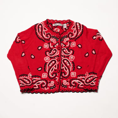 Michael Simon - Red Bandana Sweater (L/XL)