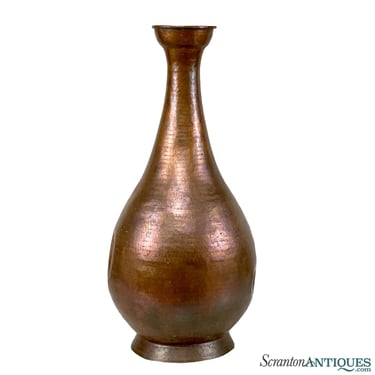 Antique Large Arts & Crafts Hammered Copper Vase