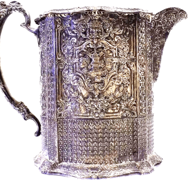 Pitcher, Tankard, Silverplate over Copper, Victorian, Exceptionally Detailed!!
