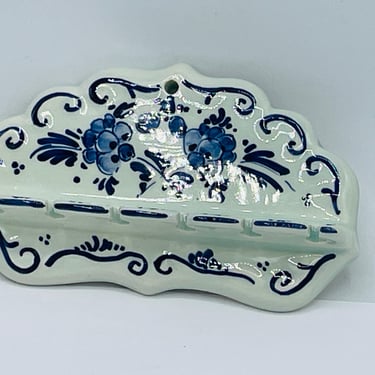 Delfts Ceramic Miniature Decorative 6 Spoon Holder Made in Holland- 6