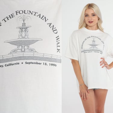 Berkeley California Shirt 90s Friends of the Fountain and Walk T-Shirt 1996 Nonprofit Charity Graphic Tee Single Stitch Vintage 1990s Large 