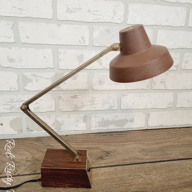 Tensor Brown Faux Wood Small Task Table Lamp 