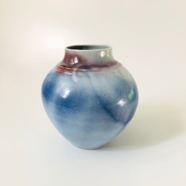 Blue and Purple Studio Pottery Vase 