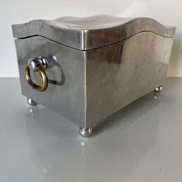 Vintage David Marshall  Cast Aluminum & Brass  Sculptural Box 