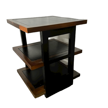 Three Tiered Open Shelf Wood Side Table HOP104-J02