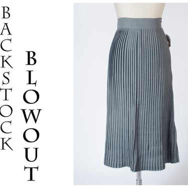 4 Day Backstock SALE - Small - Classic Vintage 1950s Grey Wool Pleated Skirt - Item #29 