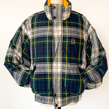 90s Tommy Hilfigur Reverisible Puffer Jacket, sz. M
